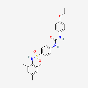 molecular formula C24H27N3O4S B4774539 4-({[(4-ethoxyphenyl)amino]carbonyl}amino)-N-mesitylbenzenesulfonamide 