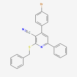 molecular formula C25H17BrN2S B4774550 2-(benzylthio)-4-(4-bromophenyl)-6-phenylnicotinonitrile 
