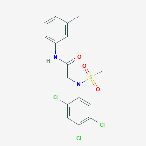 molecular formula C16H15Cl3N2O3S B4774552 N~1~-(3-methylphenyl)-N~2~-(methylsulfonyl)-N~2~-(2,4,5-trichlorophenyl)glycinamide 