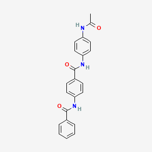 molecular formula C22H19N3O3 B4774568 N-[4-(acetylamino)phenyl]-4-(benzoylamino)benzamide 