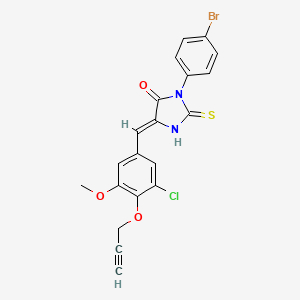 3-(4-bromophenyl)-5-[3-chloro-5-methoxy-4-(2-propyn-1-yloxy)benzylidene]-2-thioxo-4-imidazolidinone