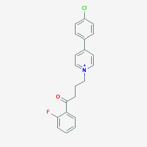 4-[4-(4-Chlorophenyl)pyridin-1-ium-1-yl]-1-(2-fluorophenyl)butan-1-one