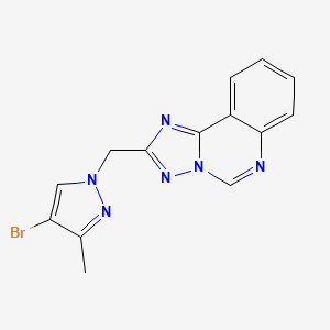 molecular formula C14H11BrN6 B4774663 2-[(4-bromo-3-methyl-1H-pyrazol-1-yl)methyl][1,2,4]triazolo[1,5-c]quinazoline 