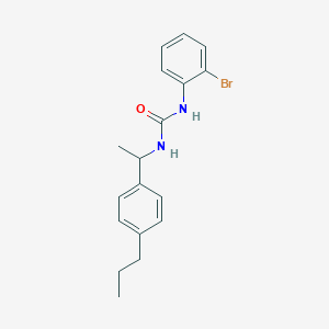 molecular formula C18H21BrN2O B4774732 N-(2-bromophenyl)-N'-[1-(4-propylphenyl)ethyl]urea 
