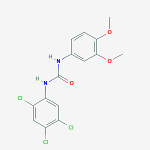 molecular formula C15H13Cl3N2O3 B4774740 N-(3,4-dimethoxyphenyl)-N'-(2,4,5-trichlorophenyl)urea 