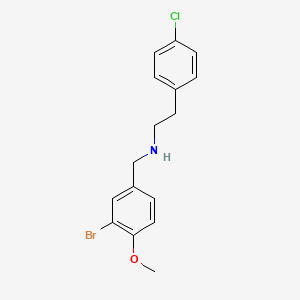 molecular formula C16H17BrClNO B4774752 (3-bromo-4-methoxybenzyl)[2-(4-chlorophenyl)ethyl]amine CAS No. 418772-33-5