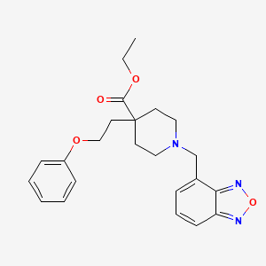 molecular formula C23H27N3O4 B4774759 ethyl 1-(2,1,3-benzoxadiazol-4-ylmethyl)-4-(2-phenoxyethyl)-4-piperidinecarboxylate 