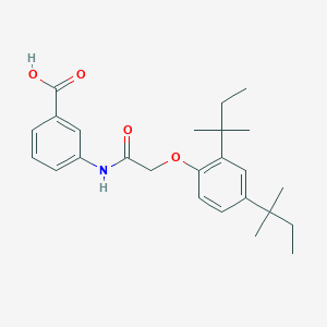 molecular formula C25H33NO4 B4774775 3-({[2,4-bis(1,1-dimethylpropyl)phenoxy]acetyl}amino)benzoic acid 