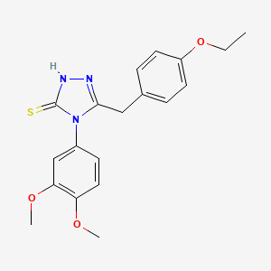 molecular formula C19H21N3O3S B4774780 4-(3,4-dimethoxyphenyl)-5-(4-ethoxybenzyl)-4H-1,2,4-triazole-3-thiol 