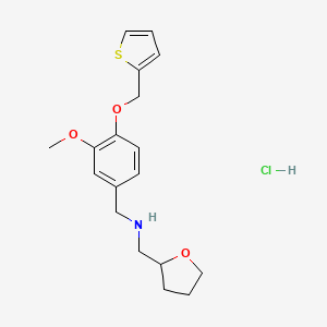 molecular formula C18H24ClNO3S B4774788 [3-methoxy-4-(2-thienylmethoxy)benzyl](tetrahydrofuran-2-ylmethyl)amine hydrochloride 