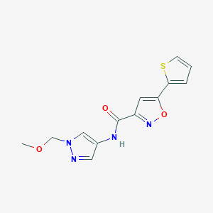 molecular formula C13H12N4O3S B4774811 N-[1-(methoxymethyl)-1H-pyrazol-4-yl]-5-(2-thienyl)-3-isoxazolecarboxamide 
