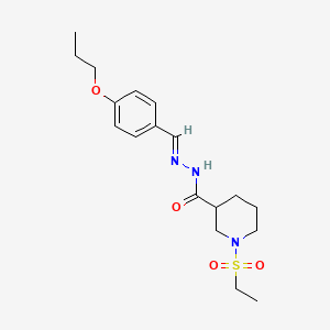 1-(ethylsulfonyl)-N'-(4-propoxybenzylidene)-3-piperidinecarbohydrazide