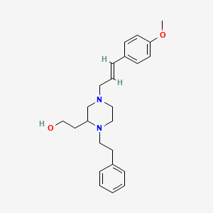 2-[4-[(2E)-3-(4-methoxyphenyl)-2-propen-1-yl]-1-(2-phenylethyl)-2-piperazinyl]ethanol