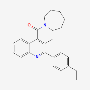 molecular formula C25H28N2O B4774848 4-(1-azepanylcarbonyl)-2-(4-ethylphenyl)-3-methylquinoline 