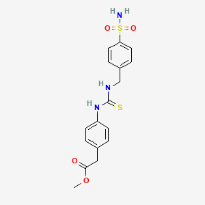 methyl {4-[({[4-(aminosulfonyl)benzyl]amino}carbonothioyl)amino]phenyl}acetate