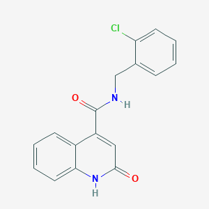 molecular formula C17H13ClN2O2 B4774857 N-(2-chlorobenzyl)-2-oxo-1,2-dihydro-4-quinolinecarboxamide 