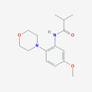 molecular formula C15H22N2O3 B4774874 N-[5-methoxy-2-(4-morpholinyl)phenyl]-2-methylpropanamide 