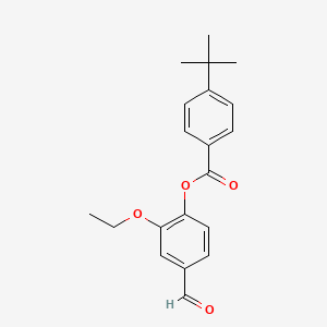 molecular formula C20H22O4 B4774900 2-ethoxy-4-formylphenyl 4-tert-butylbenzoate 