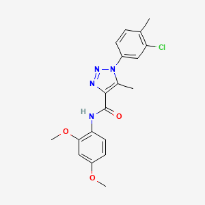 molecular formula C19H19ClN4O3 B4774928 1-(3-chloro-4-methylphenyl)-N-(2,4-dimethoxyphenyl)-5-methyl-1H-1,2,3-triazole-4-carboxamide 
