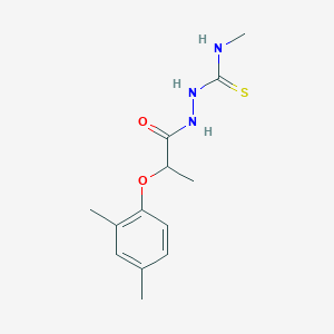 molecular formula C13H19N3O2S B4774962 2-[2-(2,4-dimethylphenoxy)propanoyl]-N-methylhydrazinecarbothioamide 