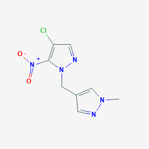 4-chloro-1-[(1-methyl-1H-pyrazol-4-yl)methyl]-5-nitro-1H-pyrazole