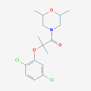 molecular formula C16H21Cl2NO3 B4775006 4-[2-(2,5-dichlorophenoxy)-2-methylpropanoyl]-2,6-dimethylmorpholine 