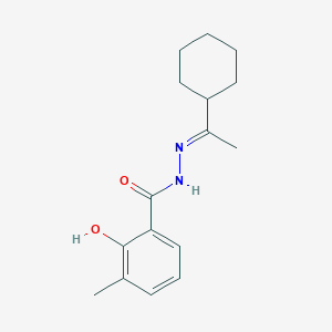 molecular formula C16H22N2O2 B4775007 N'-(1-cyclohexylethylidene)-2-hydroxy-3-methylbenzohydrazide 