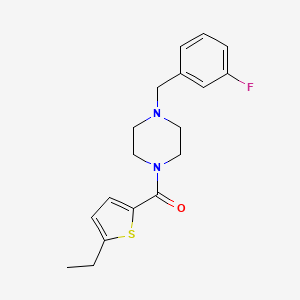 molecular formula C18H21FN2OS B4775043 1-[(5-ethyl-2-thienyl)carbonyl]-4-(3-fluorobenzyl)piperazine 