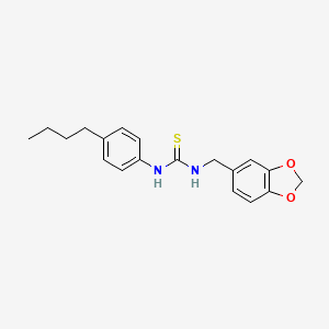 molecular formula C19H22N2O2S B4775065 N-(1,3-benzodioxol-5-ylmethyl)-N'-(4-butylphenyl)thiourea 
