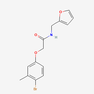 molecular formula C14H14BrNO3 B4775086 2-(4-bromo-3-methylphenoxy)-N-(2-furylmethyl)acetamide 