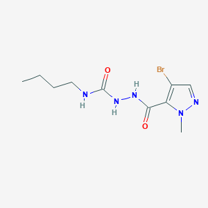 molecular formula C10H16BrN5O2 B4775094 2-[(4-bromo-1-methyl-1H-pyrazol-5-yl)carbonyl]-N-butylhydrazinecarboxamide 