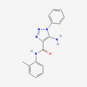 molecular formula C16H15N5O B4775100 5-amino-N-(2-methylphenyl)-1-phenyl-1H-1,2,3-triazole-4-carboxamide 