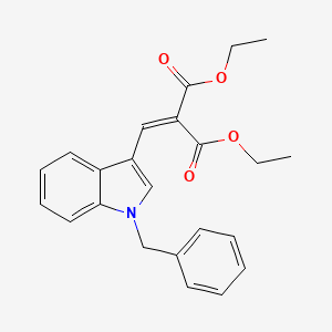 molecular formula C23H23NO4 B4775117 diethyl [(1-benzyl-1H-indol-3-yl)methylene]malonate 
