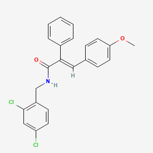 N-(2,4-dichlorobenzyl)-3-(4-methoxyphenyl)-2-phenylacrylamide