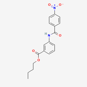 molecular formula C18H18N2O5 B4775183 butyl 3-[(4-nitrobenzoyl)amino]benzoate 