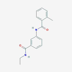 molecular formula C17H18N2O2 B4775188 N-{3-[(ethylamino)carbonyl]phenyl}-2-methylbenzamide 