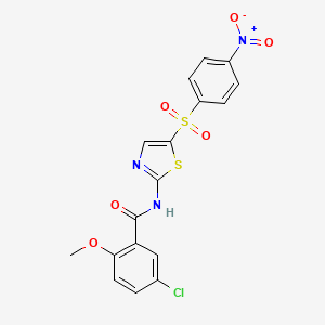 5-chloro-2-methoxy-N-{5-[(4-nitrophenyl)sulfonyl]-1,3-thiazol-2-yl}benzamide