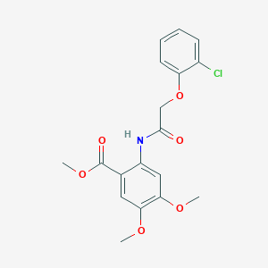 molecular formula C18H18ClNO6 B4775197 methyl 2-{[(2-chlorophenoxy)acetyl]amino}-4,5-dimethoxybenzoate 