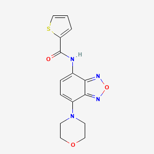 molecular formula C15H14N4O3S B4775202 N-[7-(4-morpholinyl)-2,1,3-benzoxadiazol-4-yl]-2-thiophenecarboxamide 