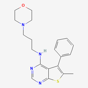 molecular formula C20H24N4OS B4775263 6-methyl-N-[3-(4-morpholinyl)propyl]-5-phenylthieno[2,3-d]pyrimidin-4-amine 