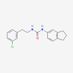 molecular formula C18H19ClN2O B4775304 N-[2-(3-chlorophenyl)ethyl]-N'-(2,3-dihydro-1H-inden-5-yl)urea 