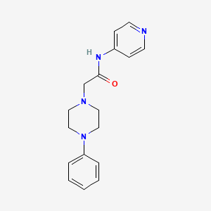 molecular formula C17H20N4O B4775321 2-(4-phenyl-1-piperazinyl)-N-4-pyridinylacetamide 