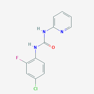 molecular formula C12H9ClFN3O B4775329 N-(4-chloro-2-fluorophenyl)-N'-2-pyridinylurea 