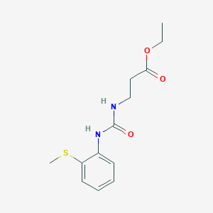 molecular formula C13H18N2O3S B4775345 ethyl N-({[2-(methylthio)phenyl]amino}carbonyl)-beta-alaninate 