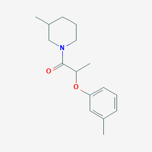 molecular formula C16H23NO2 B4775363 3-methyl-1-[2-(3-methylphenoxy)propanoyl]piperidine 