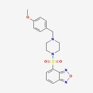 molecular formula C18H20N4O4S B4775393 4-{[4-(4-methoxybenzyl)-1-piperazinyl]sulfonyl}-2,1,3-benzoxadiazole 