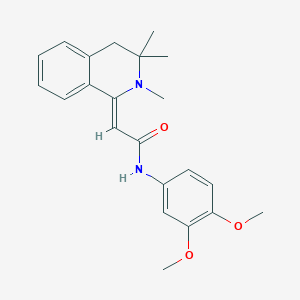 molecular formula C22H26N2O3 B4775400 N-(3,4-dimethoxyphenyl)-2-(2,3,3-trimethyl-3,4-dihydro-1(2H)-isoquinolinylidene)acetamide 