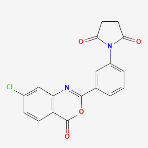 molecular formula C18H11ClN2O4 B4775406 1-[3-(7-chloro-4-oxo-4H-3,1-benzoxazin-2-yl)phenyl]-2,5-pyrrolidinedione 
