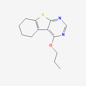 molecular formula C13H16N2OS B4775482 4-propoxy-5,6,7,8-tetrahydro[1]benzothieno[2,3-d]pyrimidine 
