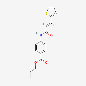 molecular formula C17H17NO3S B4775490 propyl 4-{[3-(2-thienyl)acryloyl]amino}benzoate 